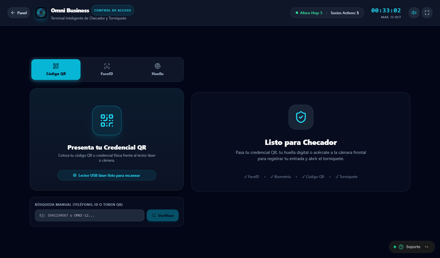 Omni Business Kiosco Checador FaceID