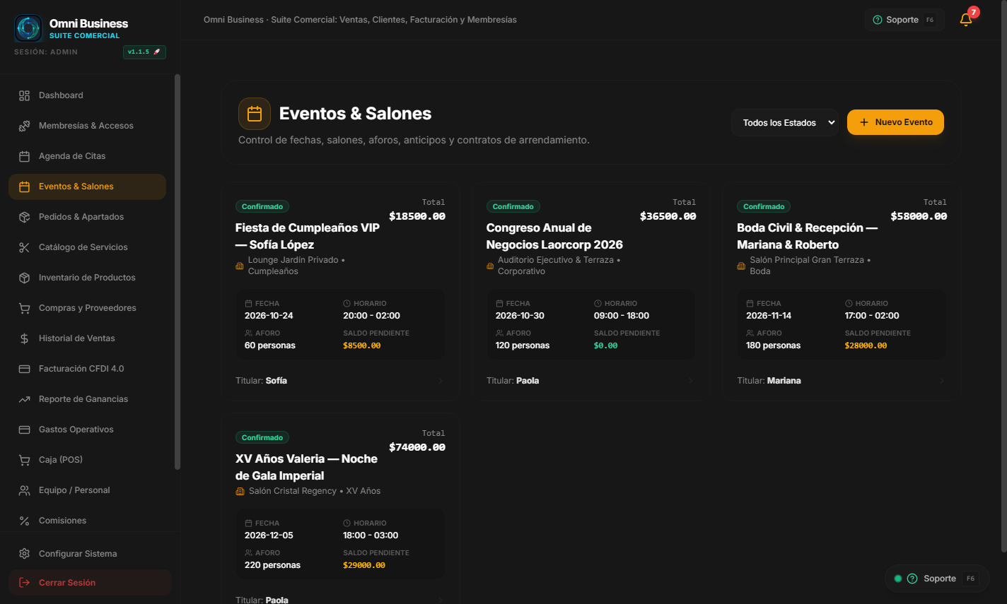 Salones de Eventos y Contratos